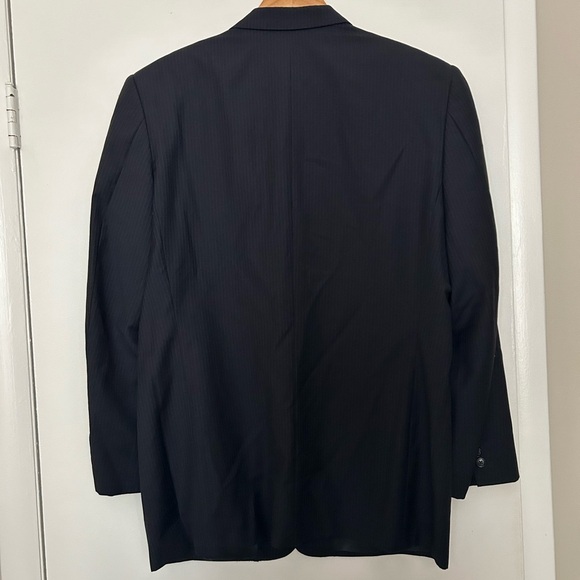 Corneliani Navy Striped 3-Button 100% Extrafine Virgin Wool Sports Coat - Picture 9 of 12